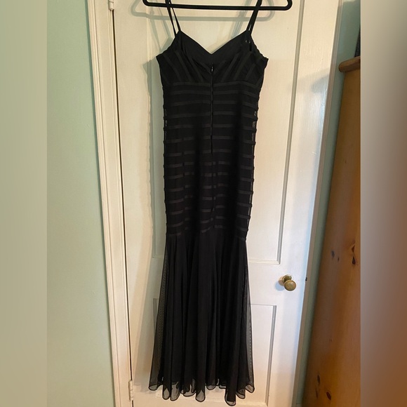 Rue de la Paix Vintage Black mermaid formal gown prom wedding; Size 4 - Picture 4 of 12